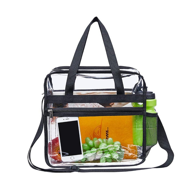 Clearworld Clear Bag Stadium Approved,Security Approved Clear Tote Bag for Work Games Concerts-12"X12"X6" - Image 4